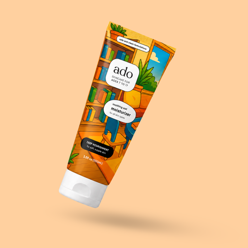 ado Daily Moisturiser tube, skincare for ages 7 to 17