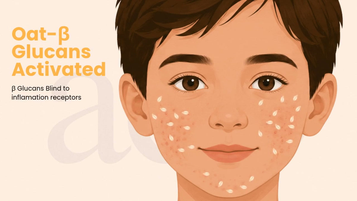 Animation: oat beta-glucans activating to protect skin