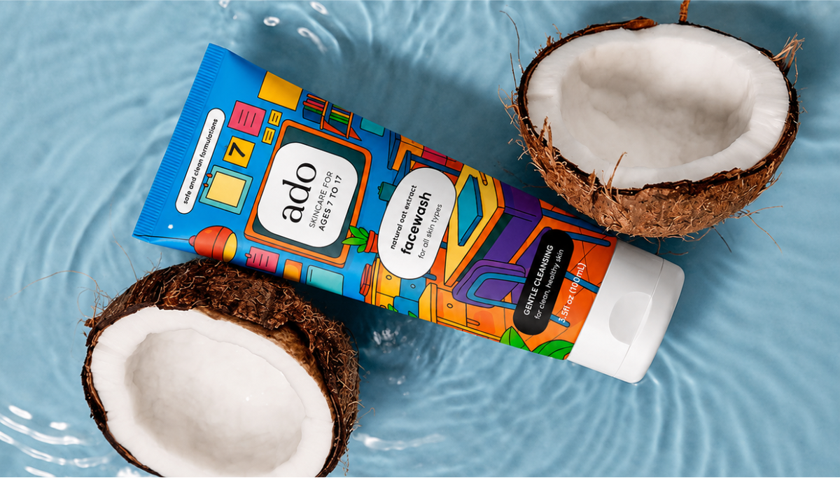 ado coconut-powered face wash